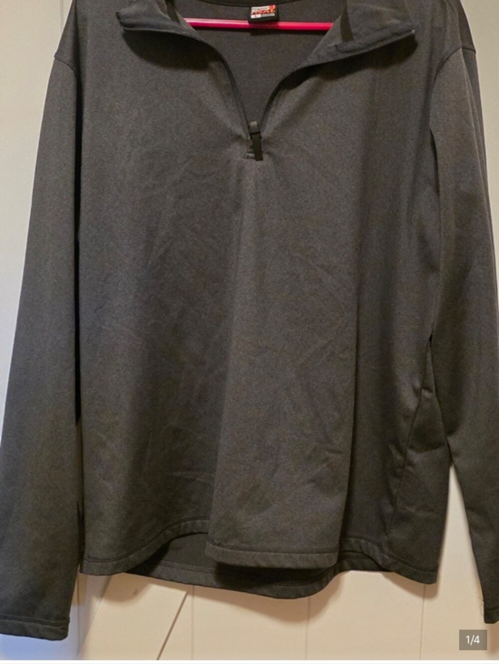 Men's Half-Zip Pullover Sweater - Dark Gray